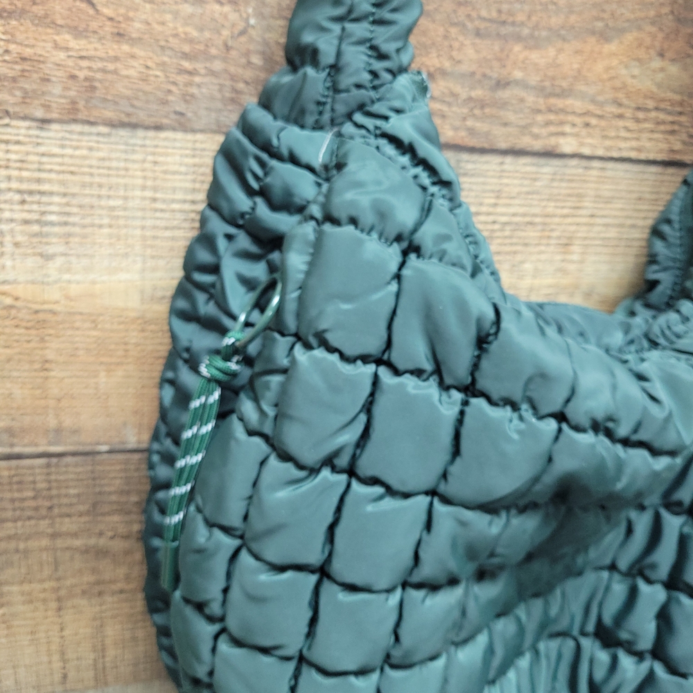 Urban Expressions Teal Quilted Shoulder Bag - Picture 3 of 7